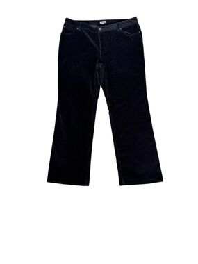 J Jill Black Corduroy Bootcut Pants Stretch Size 18 Classic Chic